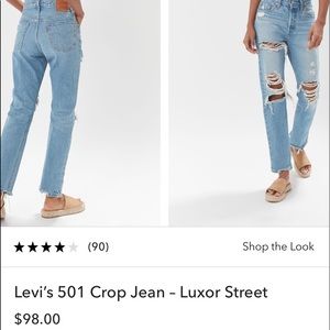 Levi’s 501 Crop Jean-Luxor Street